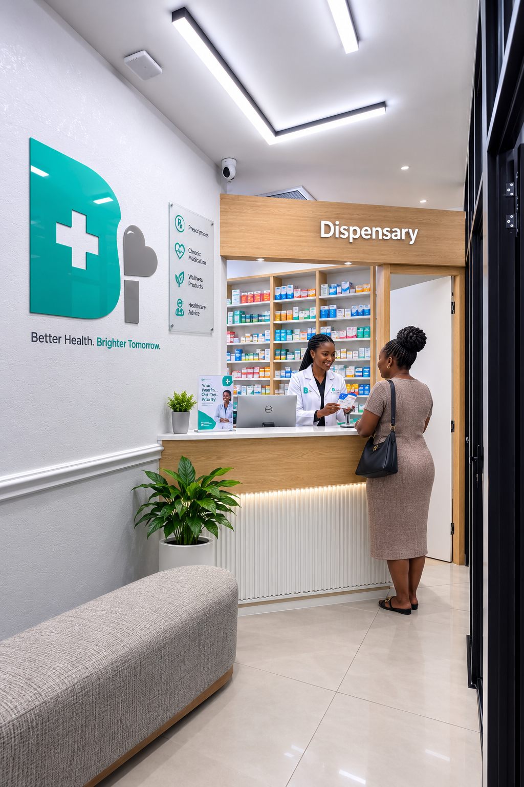 Modern pharmacy dispensary